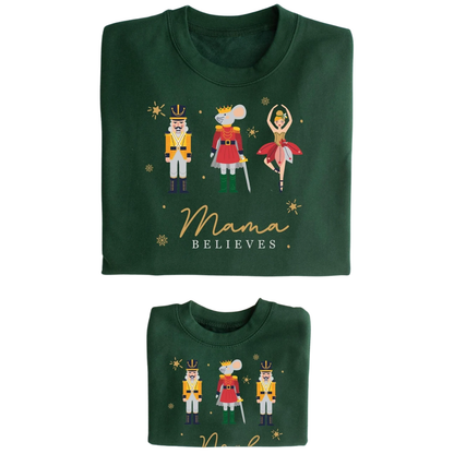 Custom Believes Christmas Matching Family Sweatshirt, Personalized Christmas Family Sweatshirts ET1444