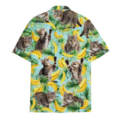 Funny Cat Banana Hawaiian Shirt Men Women, Cat Tropical Hawaiian Shirts HE0161