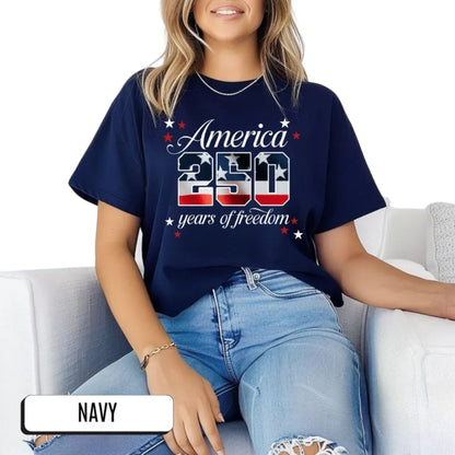 USA 250 Years Of Freedom Matching Family T Shirts, 4th Of July Matching Shirts For Family ET0597