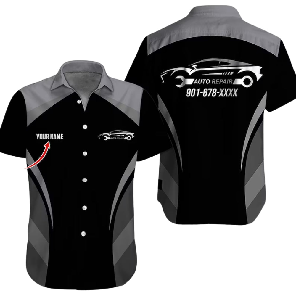 Custom Auto Repair Mechanic Hawaiian Shirts, Custom Mechanic Shirt HE0105