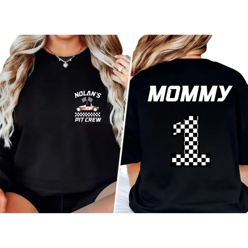 Pit Crew Race Car Custom Matching Birthday Family T Shirts, Custom Race Lover Matching Birthday Family Shirts ET0328