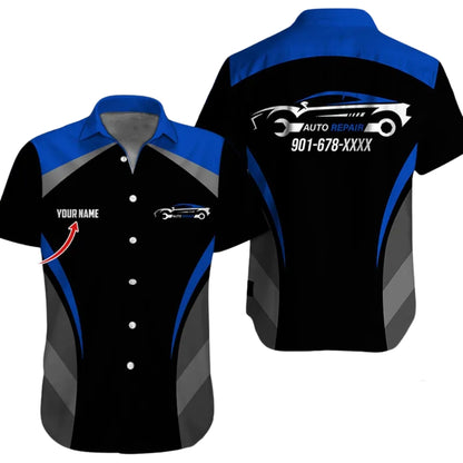 Custom Auto Repair Mechanic Hawaiian Shirts, Custom Mechanic Shirt HE0105