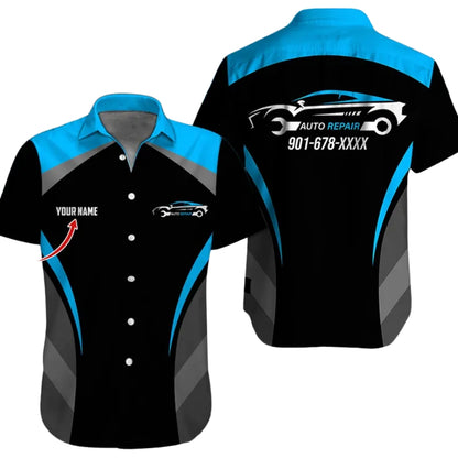 Custom Auto Repair Mechanic Hawaiian Shirts, Custom Mechanic Shirt HE0105