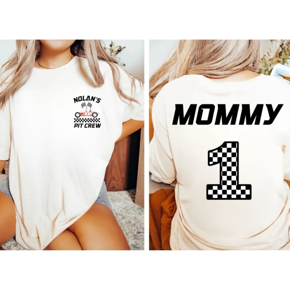 Pit Crew Race Car Custom Matching Birthday Family T Shirts, Custom Race Lover Matching Birthday Family Shirts ET0328