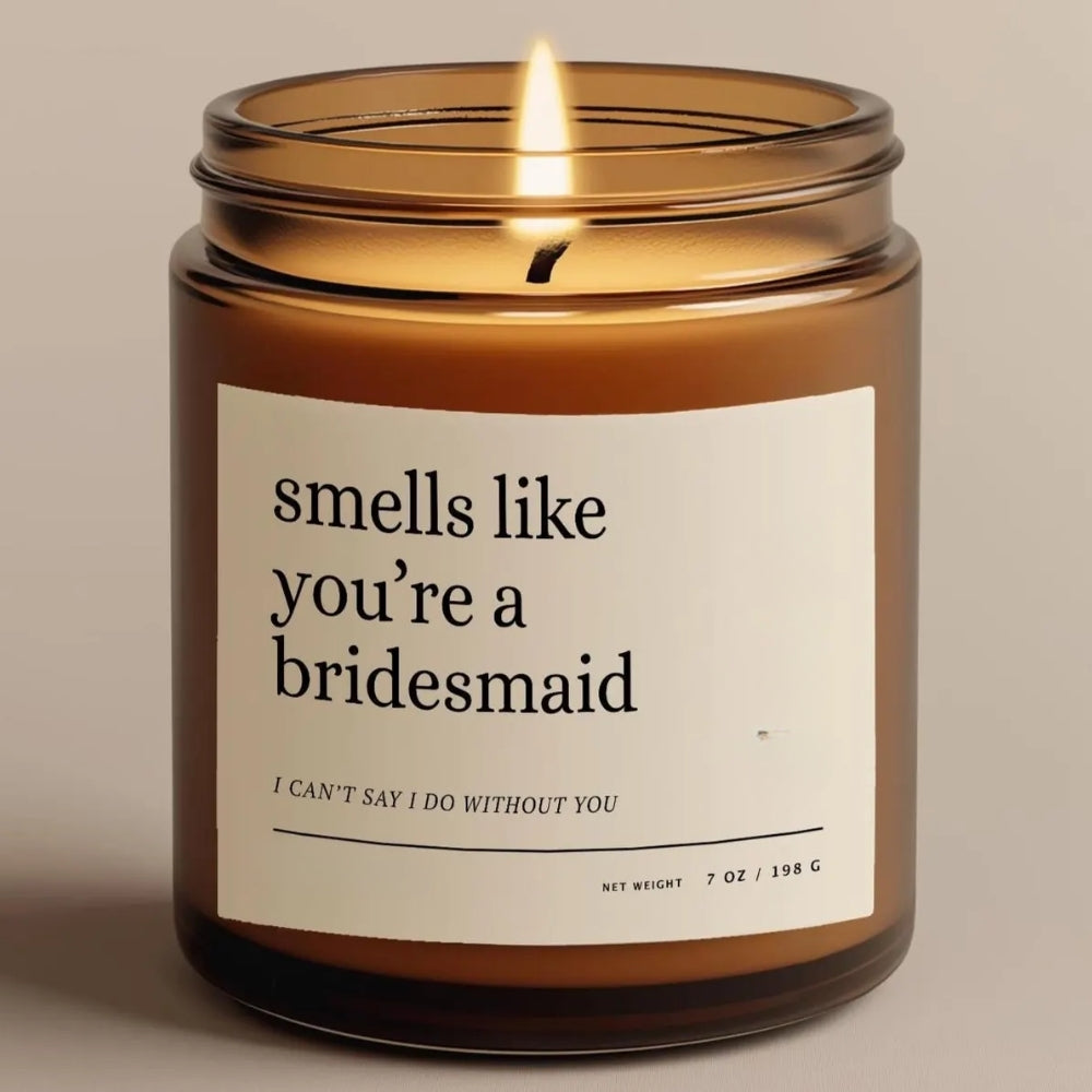 Smells Like You're A Bridesmaid Candle, Bridesmaid Proposal Candle WD0067