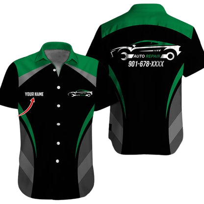 Custom Auto Repair Mechanic Hawaiian Shirts, Custom Mechanic Shirt HE0105