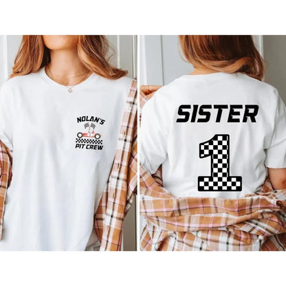 Pit Crew Race Car Custom Matching Birthday Family T Shirts, Custom Race Lover Matching Birthday Family Shirts ET0328