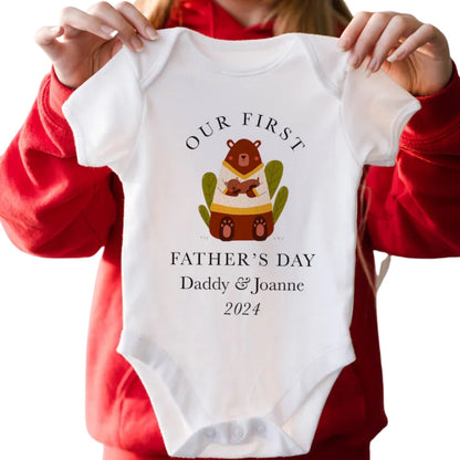 Our First Father's Day Personalized Daddy And Baby Crocodile Matching T Shirts, Custom First Father's Day Matching Shirts ET0918