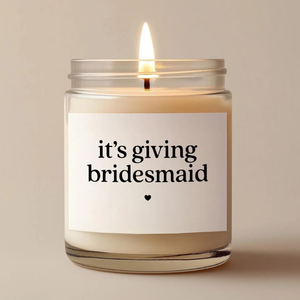 It's Giving Bridesmaid Candle, Fun Bridesmaid Candle WD0068
