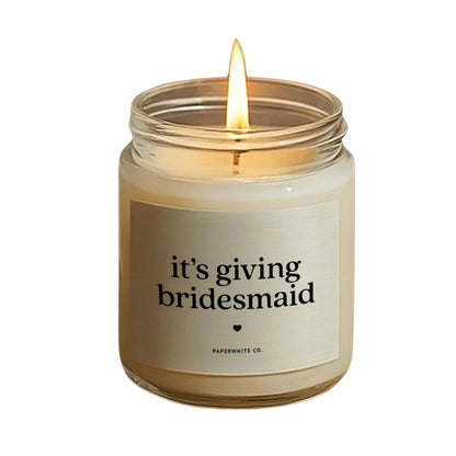 It's Giving Bridesmaid Candle, Fun Bridesmaid Candle WD0068