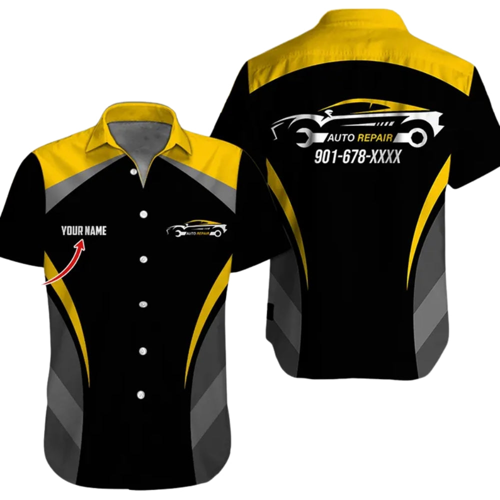 Custom Auto Repair Mechanic Hawaiian Shirts, Custom Mechanic Shirt HE0105