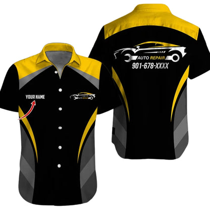 Custom Auto Repair Mechanic Hawaiian Shirts, Custom Mechanic Shirt HE0105
