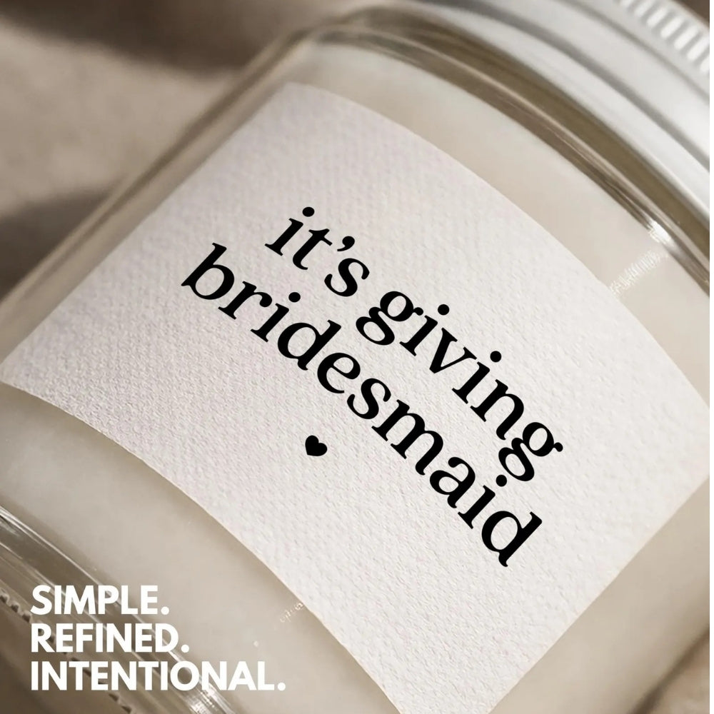 It's Giving Bridesmaid Candle, Fun Bridesmaid Candle WD0068
