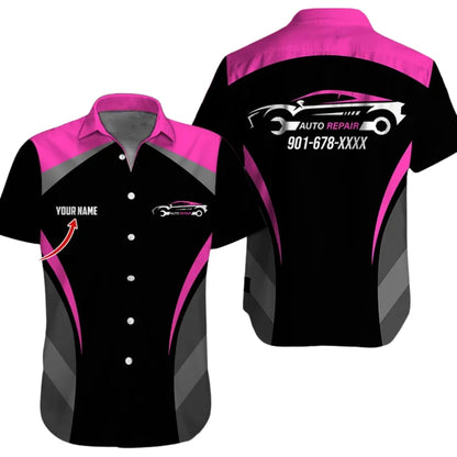 Custom Auto Repair Mechanic Hawaiian Shirts, Custom Mechanic Shirt HE0105
