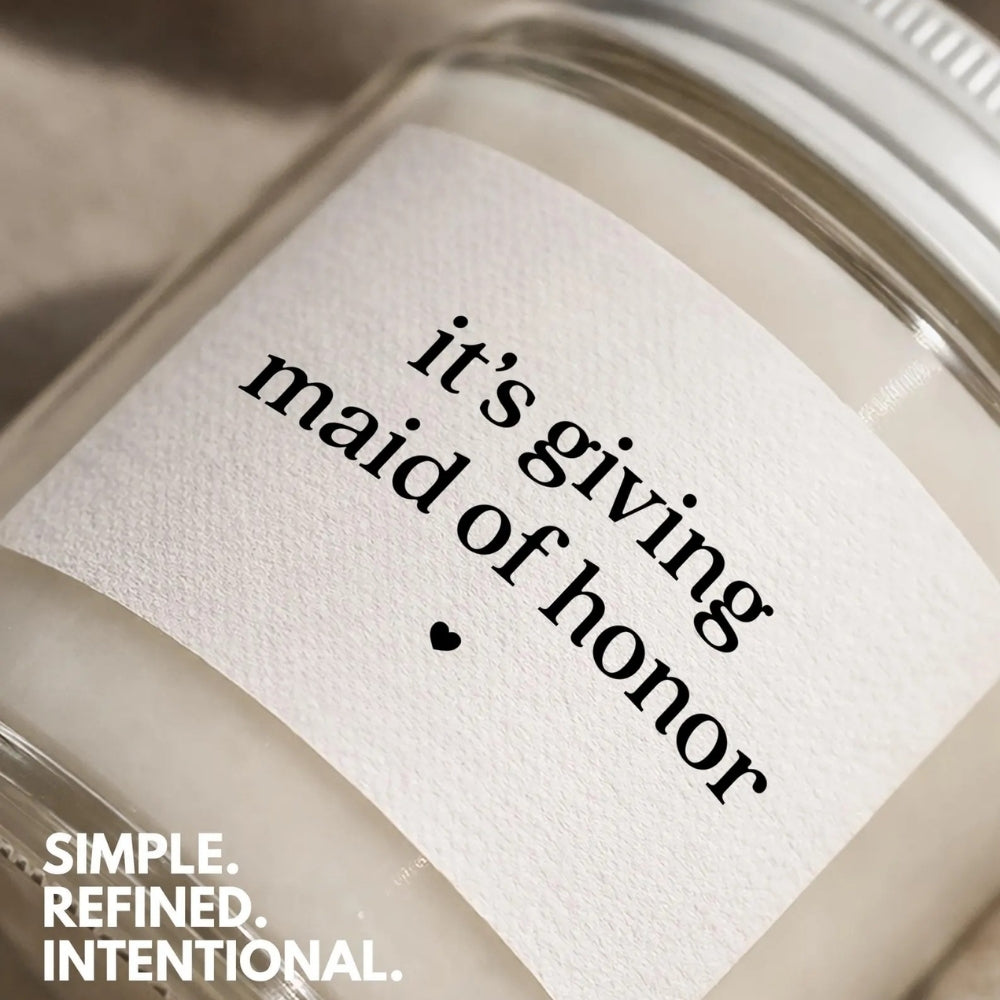 It's Giving Maid Of Honor Candle, Bridesmaid Proposal Thank You Candle WD0069