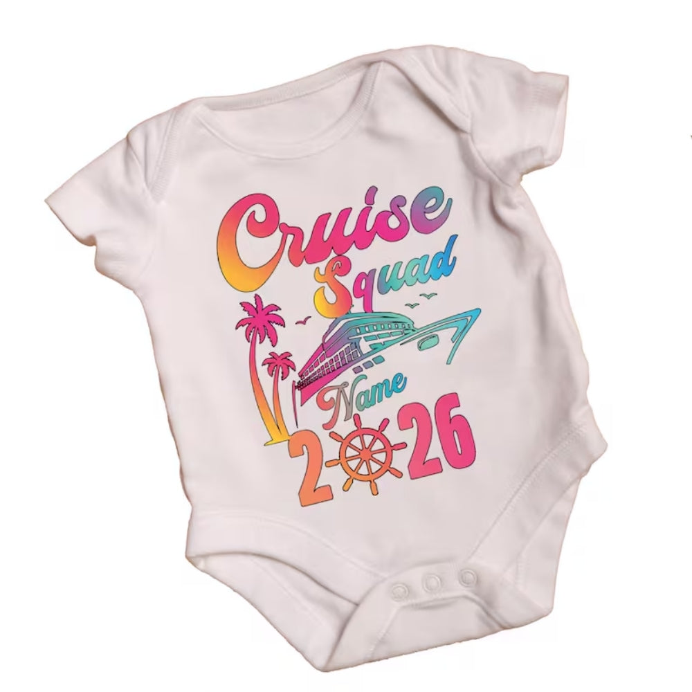 Custom Cruise Squad 2026 Matching Family T Shirts, Personalized Cruise Vacation Family Shirts ET0203