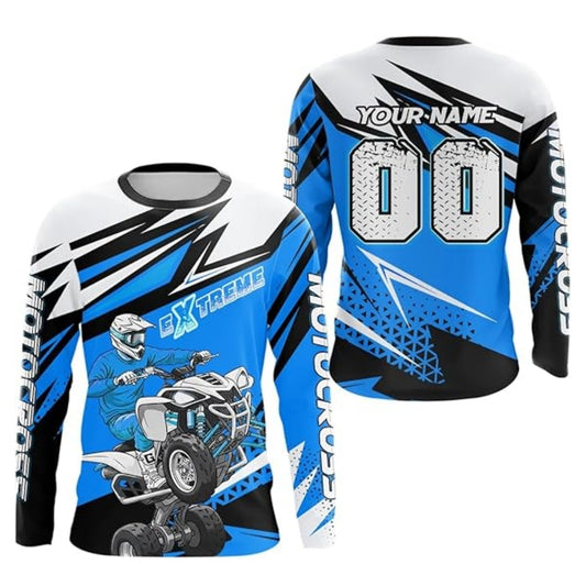Custom ATV Motocross Long Sleeve Men's Jersey, Custom ATV Shirts MZ0047