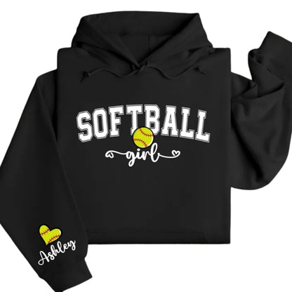 Custom Softball Girl Hoodie, Custom Softball Hoodie 2D0514