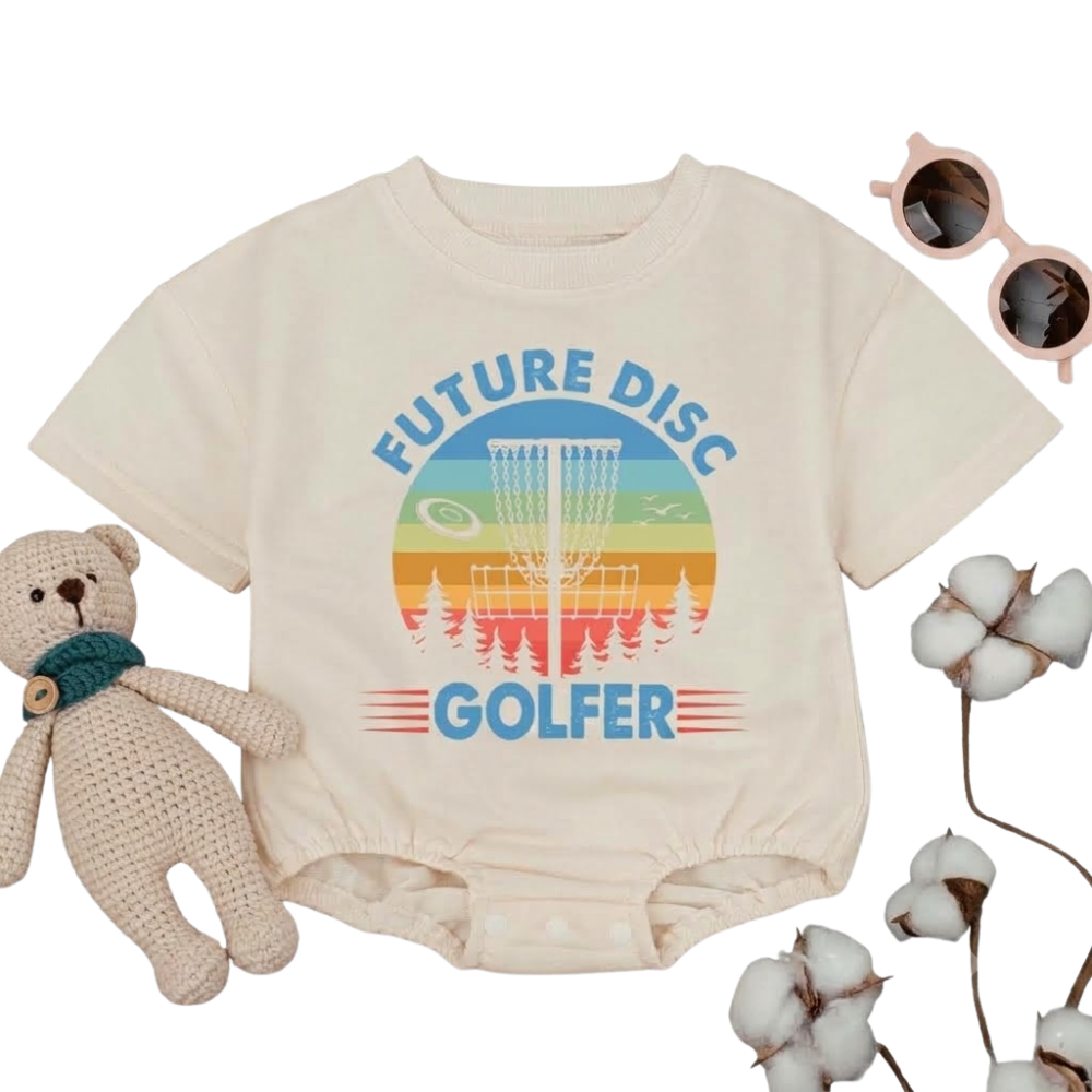 Future Disc Golfer Baby T Shirt Bubble Romper, Baby Disc Golf Romper BB0307