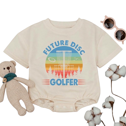 Future Disc Golfer Baby T Shirt Bubble Romper, Baby Disc Golf Romper BB0307