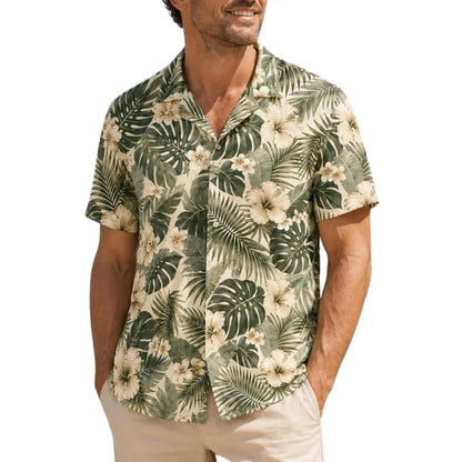 Green Tropical Hawaiian Shirt For Men Women, Tropical Beach Hawaiian Shirts HE0410
