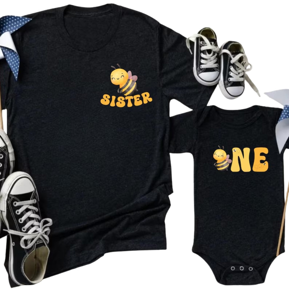 Custom Bee First Birthday Family Matching T Shirts, Custom Family Matching 1st Birthday Shirts ET0067