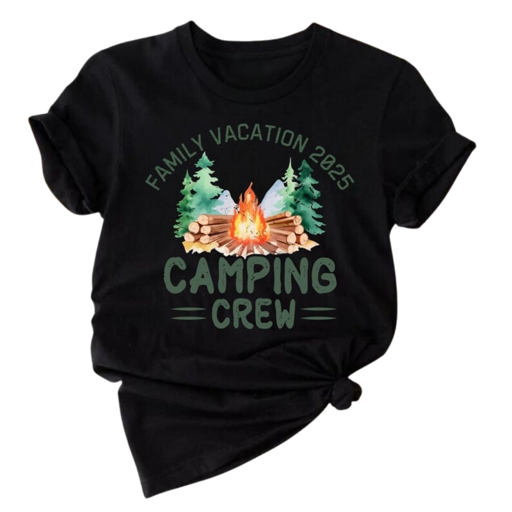 Custom Matching Camping Crew Family T Shirts, Personalized Camping Trip Matching Shirts For Family ET0657