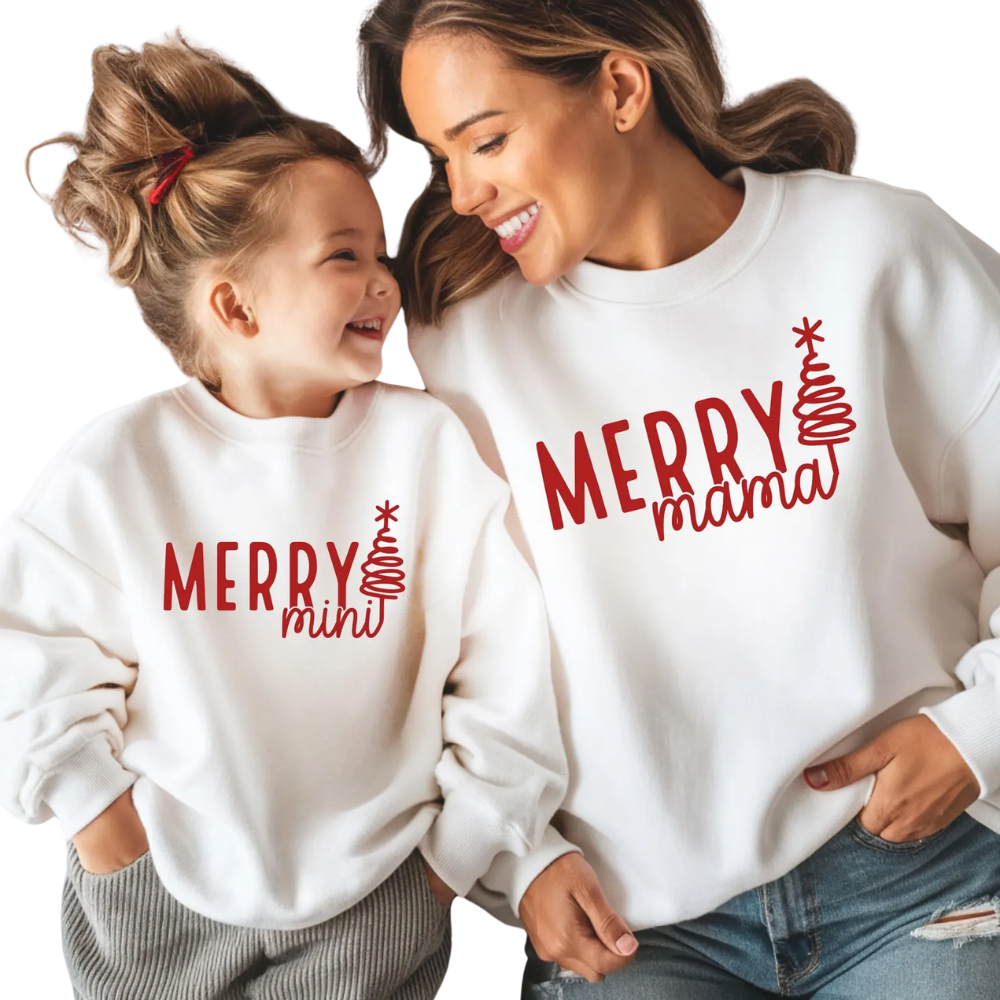 Custom Merry Family Matching Christmas Sweatshirt, Custom Christmas Family Sweater ET1691