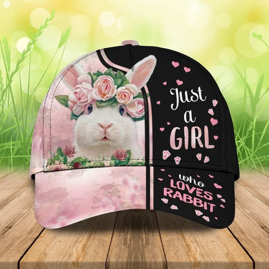 Just a Girl Who Loves Rabbit Classic Cap CA0426
