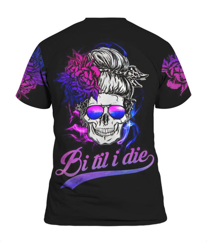 Bi Sexual 3D All Over Print Shirt Bi Pride Gifts Lgbt 3D Bi Tee Shirt, Gift For Bisexual Friend, Biceratops Rhinoceros 3D Tshirt LO0942