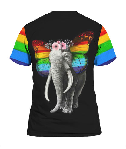 3D All Over Print Pride Lgbtq Shirt For Lesbian Gayer, Love Is Love Rainbow American Flag Support Lgbt 3D Shirt LO0947