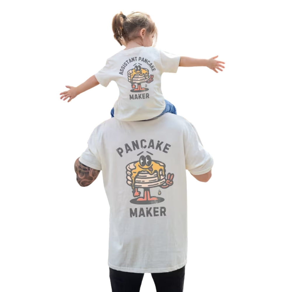 Assistance Pancake Pancake Maker Matching Dad With Daughter T Shirt, Pancake Matching Family Shirts For Father Day ET0920