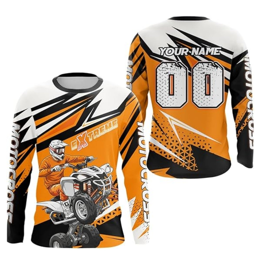 Custom ATV Motocross Long Sleeve Men's Jersey, Custom ATV Shirts MZ0047