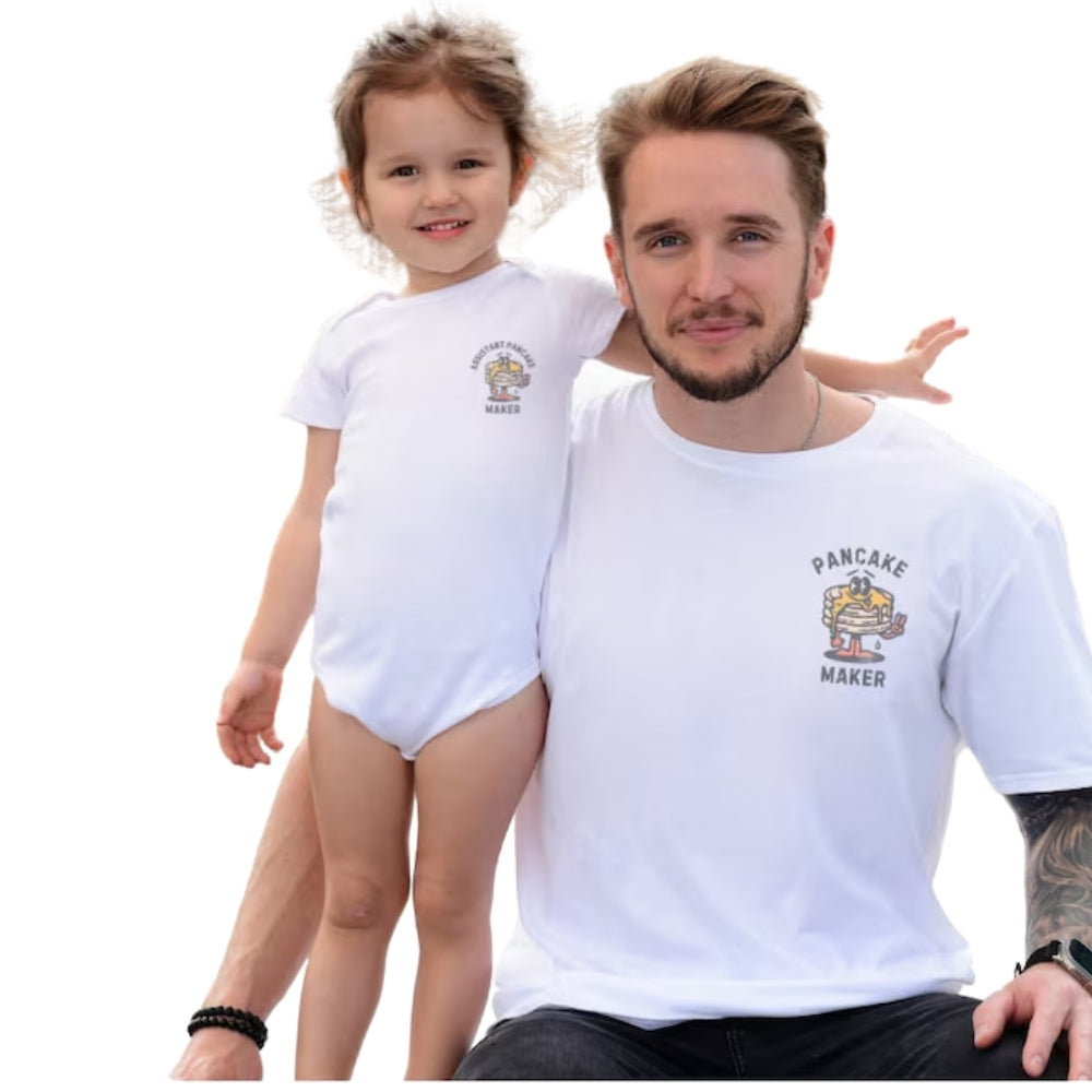 Assistance Pancake Pancake Maker Matching Dad With Daughter T Shirt, Pancake Matching Family Shirts For Father Day ET0920