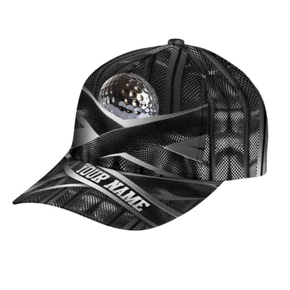 Custom Golf Ball Black Mesh Baseball Cap, Custom Custom Golf Lovers 3D Caps Hats CP0011