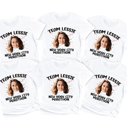 Personalized Photo Team Runner Family Matching Shirts, Custom Marathon Support Shirt For Family ET0602