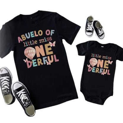 Little Miss One Derful Custom First Birthday Matching T Shirts For Family, Custom 1st Birthday Family Shirts ET0331