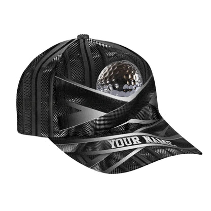 Custom Golf Ball Black Mesh Baseball Cap, Custom Custom Golf Lovers 3D Caps Hats CP0011