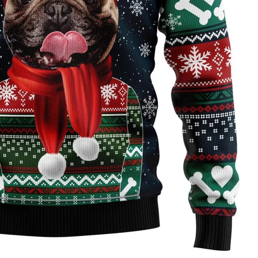Custom Dog Face Ugly Christmas Sweatshirt, Personalized Photo Xmas Sweatshirt For Dog Lover 2D1060