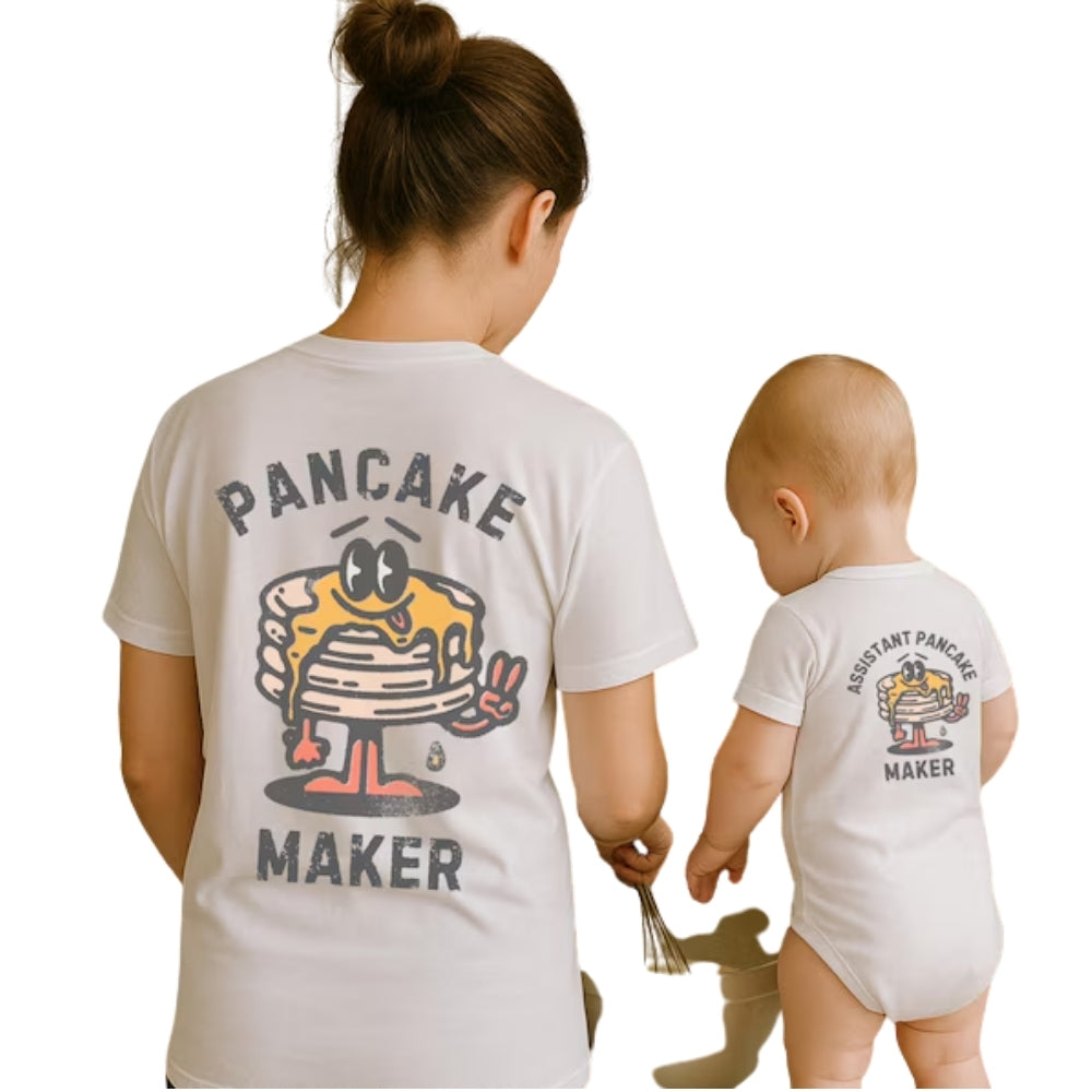 Assistance Pancake Pancake Maker Matching Dad With Daughter T Shirt, Pancake Matching Family Shirts For Father Day ET0920