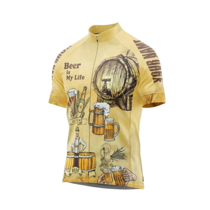Custom Beer Is My Life Short Sleeve Men's Cycling Jersey, Custom Beer Cycling Jerseys CG0524