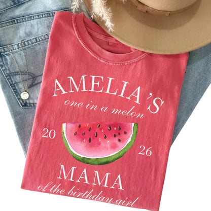 One In A Melon Custom Matching 1st Birthday Family T Shirts, Custom Watermelon First Birthday Family Shirts ET0480