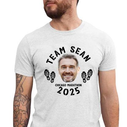 Custom Face Runner Team Matching T Shirts For Family, Custom Family Marathon Support Shirts With Photo ET0603