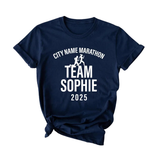 Custom Family Matching Runner Team T Shirts, Custom Marathon Support Shirt For Family ET0604