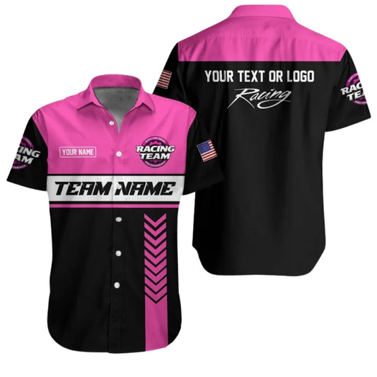 Custom Racing Team Mechanic Hawaiian Shirt, Personalized Mechanic Uniform Shirts HE0107