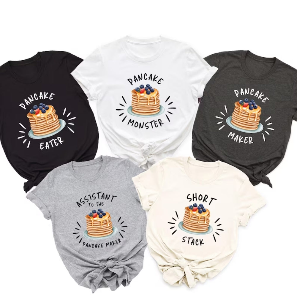 Pancake Maker Pancake Monster Pancake Eater Matching Family Shirts, Family Pancake Shirts ET0921