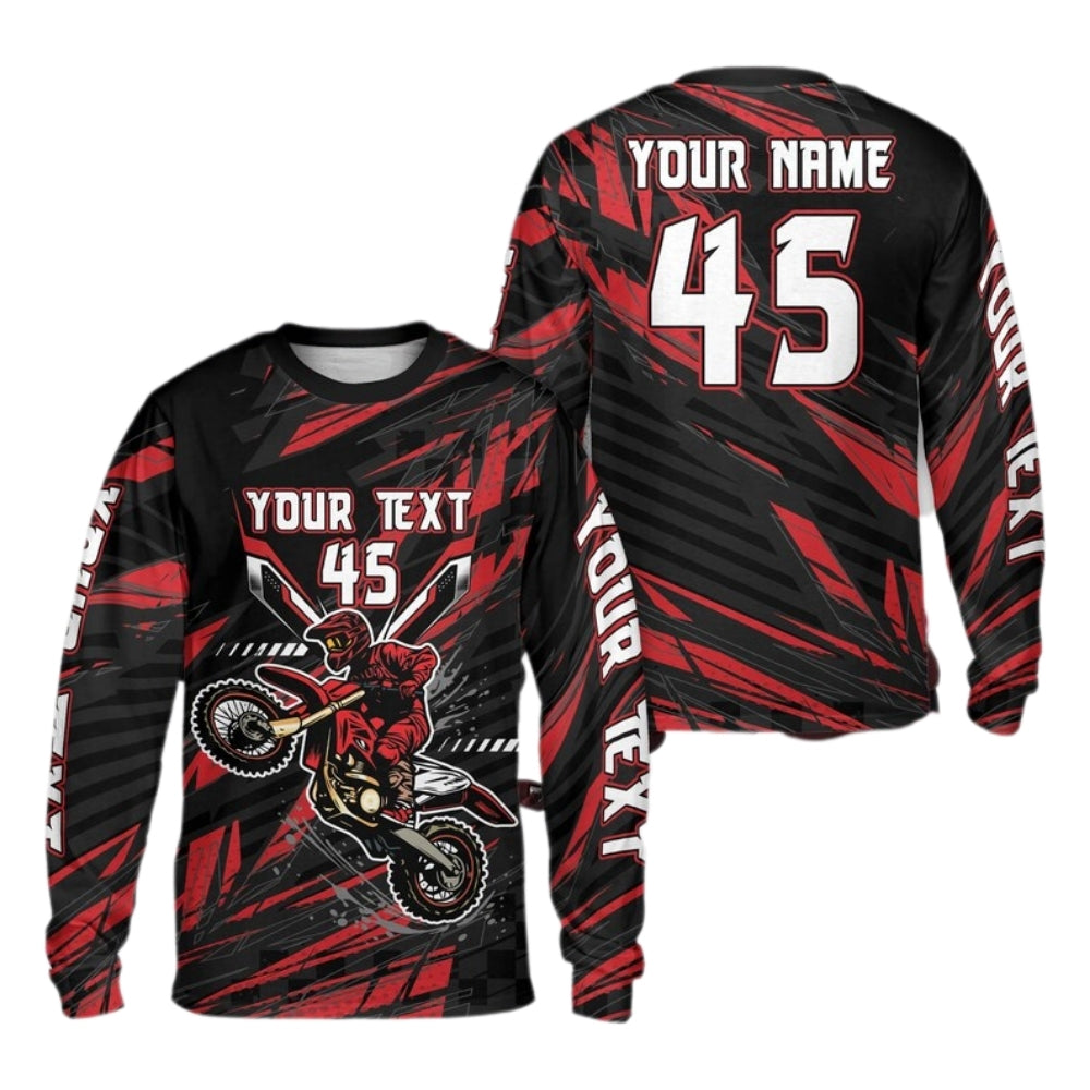 Custom Rider Motocross Long Sleeve Jersey, Custom Motocross Shirts ME0009