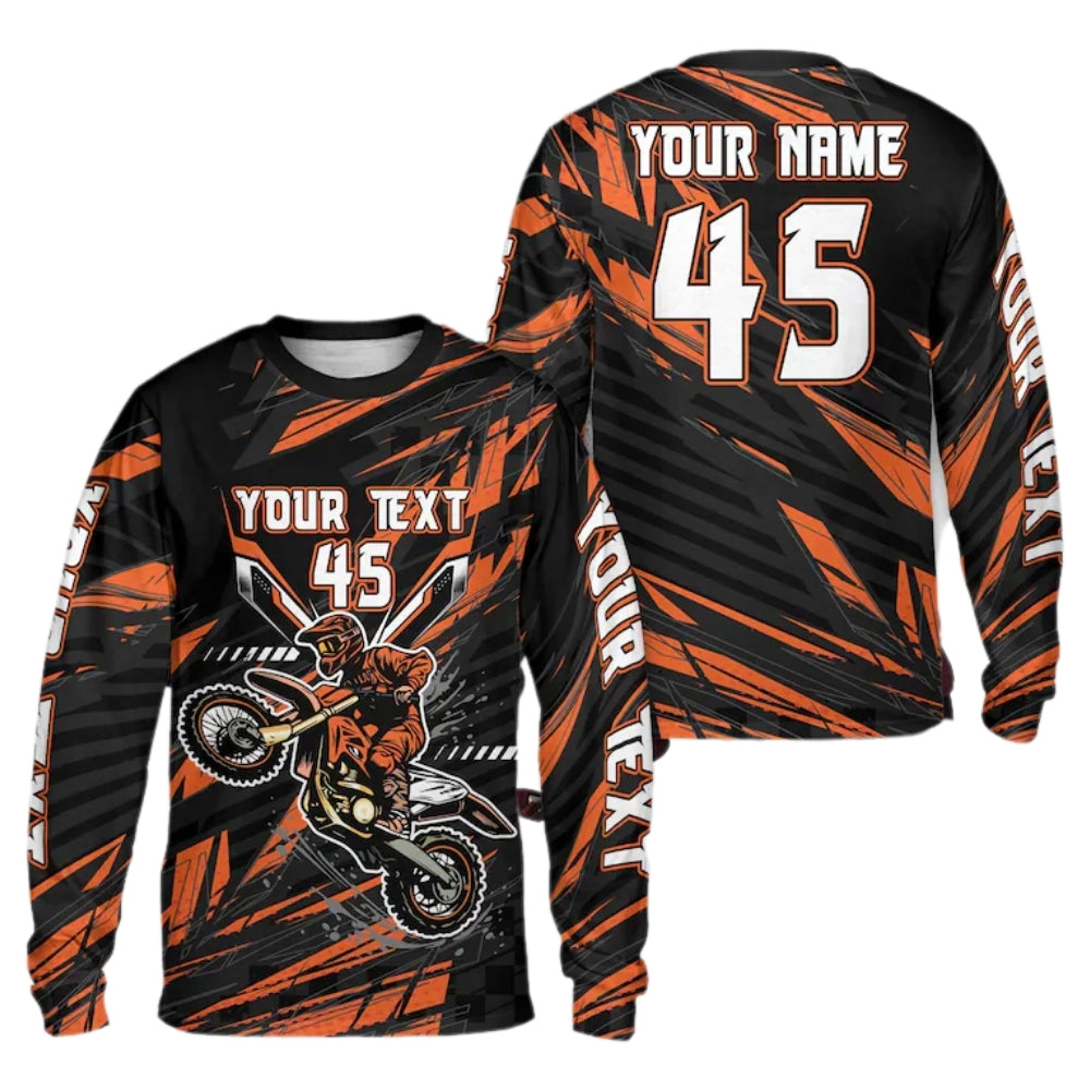Custom Rider Motocross Long Sleeve Jersey, Custom Motocross Shirts ME0009