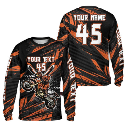 Custom Rider Motocross Long Sleeve Jersey, Custom Motocross Shirts ME0009