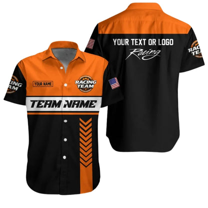 Custom Racing Team Mechanic Hawaiian Shirt, Personalized Mechanic Uniform Shirts HE0107